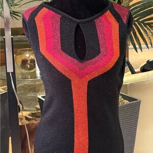 Bebe Black and Red Sleeveless Top